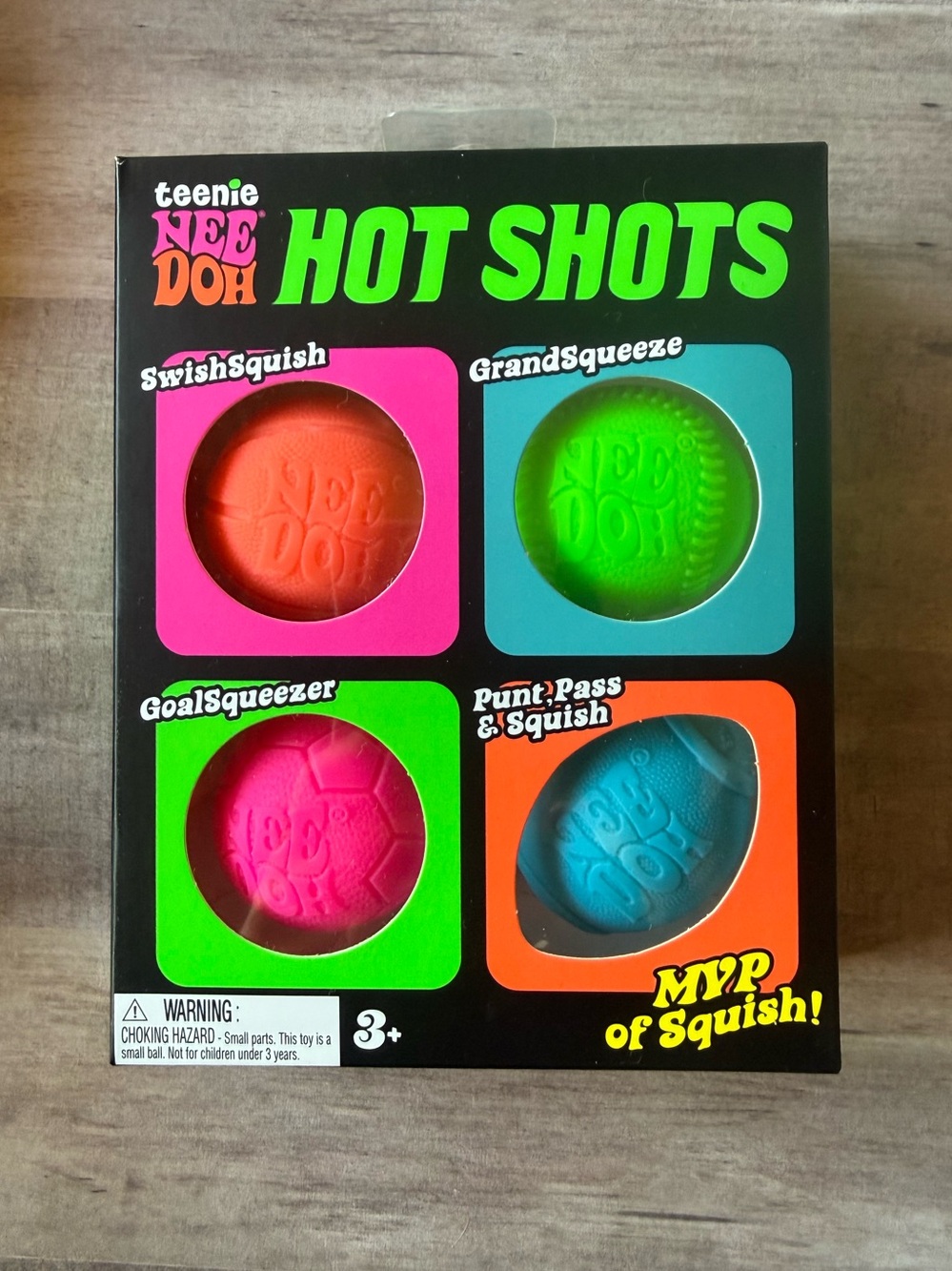 NEW SEALED Authentic Schylling NeeDoh Teenie Hot Shots 4pk